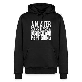 A Master Seamstress - Men’s Premium Organic Hoodie - black - Front - Nico (187cm)