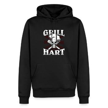 Grillen Grillmeister BBQ - Männer Premium Bio Hoodie - Schwarz - Vorne - Nico (187cm)