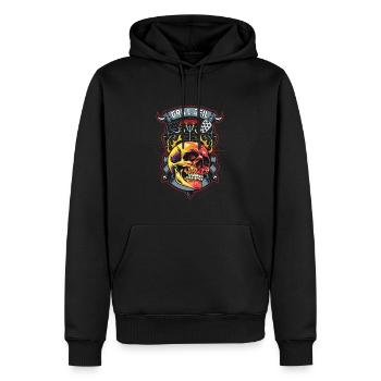 Grill grill maître BBQ - Sweat à capuche Premium bio Homme - noir - Devant - Nico (187cm)