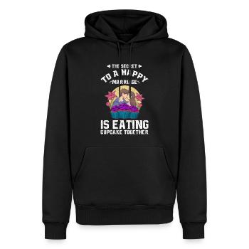 The Secret To A Happy Marriage - Männer Premium Bio Hoodie - Schwarz - Vorne - Nico (187cm)
