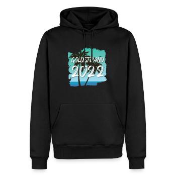 Goldstrand 2022 - Männer Premium Bio Hoodie - Schwarz - Vorne - Nico (187cm)
