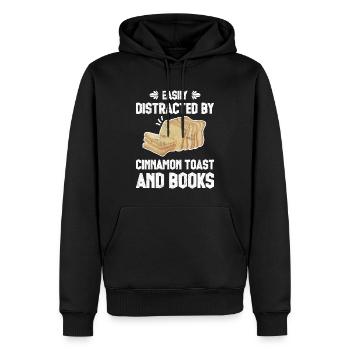 Easily Distracted By Cinnamon Toast - Männer Premium Bio Hoodie - Schwarz - Vorne - Nico (187cm)