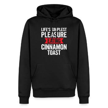 Plaisir le plus simple de la vie - Sweat à capuche Premium bio Homme - noir - Devant - Nico (187cm)