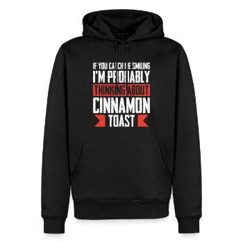 If You Catch Me Smiling I Am Probably - Männer Premium Bio Hoodie - Schwarz - Vorne - Nico (187cm)