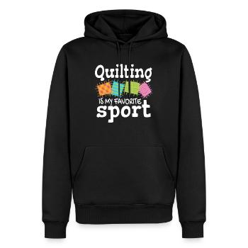 Nähen Quilting Quilten - Männer Premium Bio Hoodie - Schwarz - Vorne - Nico (187cm)