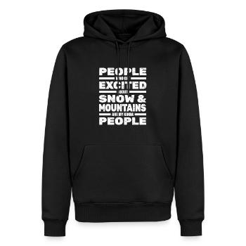 Ski Skiing Skis - Sweat à capuche Premium bio Homme - noir - Devant - Nico (187cm)