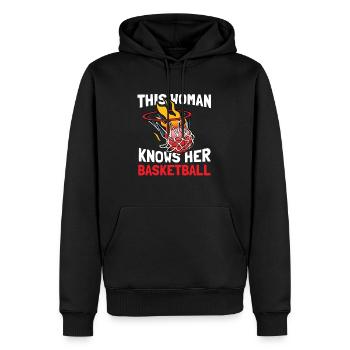 Basketball Basketballer - Men’s Premium Organic Hoodie - black - Front - Nico (187cm)