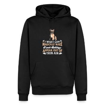 French Bulldog Frenchie Französische Bulldogge - Männer Premium Bio Hoodie - Schwarz - Vorne - Nico (187cm)