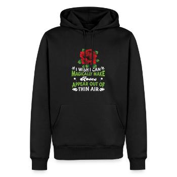 Rose Roses Rose Garden Jardinier - Sweat à capuche Premium bio Homme - noir - Devant - Nico (187cm)