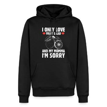 I Only Love Fruit Salad - Männer Premium Bio Hoodie - Schwarz - Vorne - Nico (187cm)