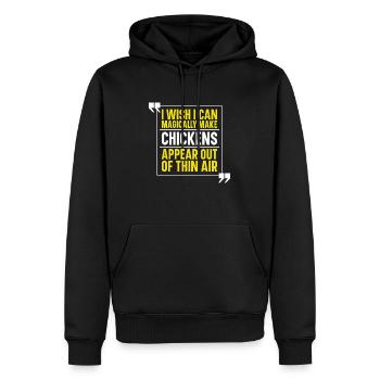 Chicken Farm Farmer Farmer Chicken Farmer - Men’s Premium Organic Hoodie - black - Front - Nico (187cm)
