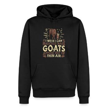 Éleveur de chèvres Agriculteur Farm Shepherd - Sweat à capuche Premium bio Homme - noir - Devant - Nico (187cm)