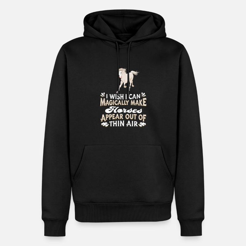 Cavalier Équitation Équitation - Sweat à capuche Premium bio Homme - noir