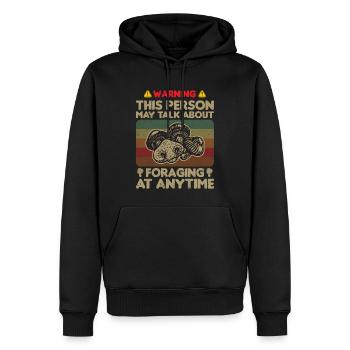 May Talk About Foraging At Anytime Mycology - Männer Premium Bio Hoodie - Schwarz - Vorne - Nico (187cm)