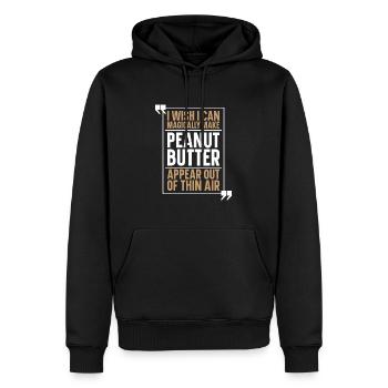 Erdnussbutter Peanut Butter Snack - Männer Premium Bio Hoodie - Schwarz - Vorne - Nico (187cm)