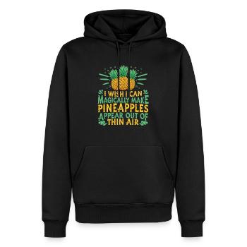 Ananas - Sweat à capuche Premium bio Homme - noir - Devant - Nico (187cm)