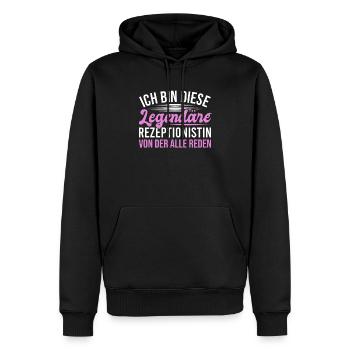 Icg Bin Diese Legendare Rezeptionistin - Männer Premium Bio Hoodie - Schwarz - Vorne - Nico (187cm)