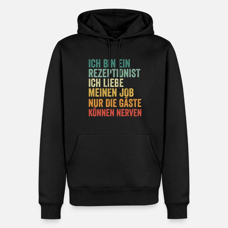 Ich Bin Ein Rezeptionist - Männer Premium Bio Hoodie - Schwarz