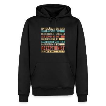 Ein Verlässlicher Helfer Von Frauen - Männer Premium Bio Hoodie - Schwarz - Vorne - Nico (187cm)