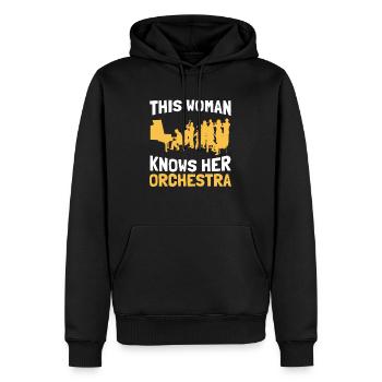 Orchestre Concert Classique Musique Classique - Sweat à capuche Premium bio Homme - noir - Devant - Nico (187cm)