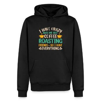 I Have Best Coffee Roasting Friedns - Männer Premium Bio Hoodie - Schwarz - Vorne - Nico (187cm)