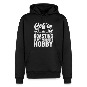 Coffee Roasting Is My Favorite Hobby - Männer Premium Bio Hoodie - Schwarz - Vorne - Nico (187cm)