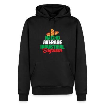 Nacho Average Industrial Engineer - Männer Premium Bio Hoodie - Schwarz - Vorne - Nico (187cm)