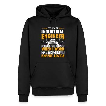 Yes I Am An Industrial Engineer - Männer Premium Bio Hoodie - Schwarz - Vorne - Nico (187cm)