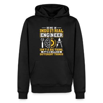 Being An Industrial Engineer - Männer Premium Bio Hoodie - Schwarz - Vorne - Nico (187cm)