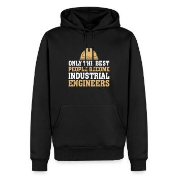 Seules les meilleures personnes deviennent ingénieurs - Sweat à capuche Premium bio Homme - noir - Devant - Nico (187cm)