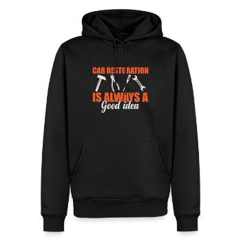 Car Restoration Is Always A Good Idea - Männer Premium Bio Hoodie - Schwarz - Vorne - Nico (187cm)