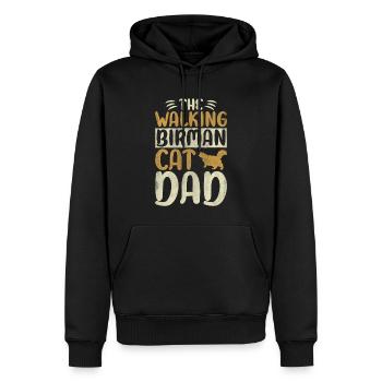 The Walking Birman Cat Dad Kitty Cat Walking - Männer Premium Bio Hoodie - Schwarz - Vorne - Nico (187cm)