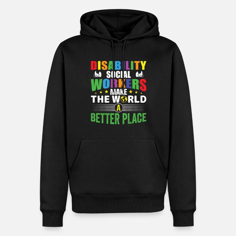 Disability Social Workers - Männer Premium Bio Hoodie - Schwarz