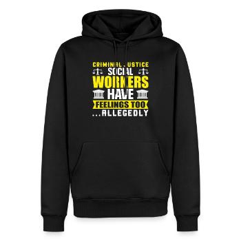 Criminal Justice Social Workers - Männer Premium Bio Hoodie - Schwarz - Vorne - Nico (187cm)