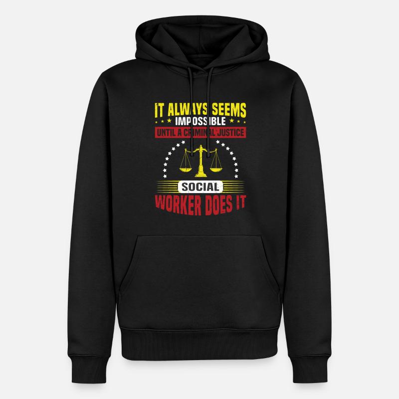 It Always Seems Impossible - Männer Premium Bio Hoodie - Schwarz