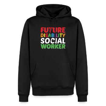 Future Disability Social Worker - Männer Premium Bio Hoodie - Schwarz - Vorne - Nico (187cm)