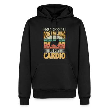 Goldendoodle Dog Walking Is My Cardio Dog Lover - Männer Premium Bio Hoodie - Schwarz - Vorne - Nico (187cm)