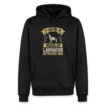 I'd Rather Be Walking The Labrador Retriever Dog - Männer Premium Bio Hoodie - Schwarz - Vorne - Nico (187cm)