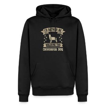 I'd Rather Be Walking The Chihuahua Dog Lover - Männer Premium Bio Hoodie - Schwarz - Vorne - Nico (187cm)