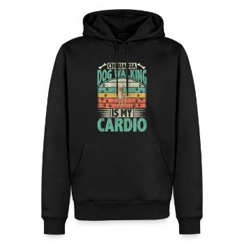 Chihuahua Dog Walking Is My Cardio Dog Lover Puppy - Männer Premium Bio Hoodie - Schwarz - Vorne - Nico (187cm)