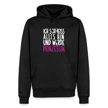 Sarkusmus Spruch Schwarzer Humor Lustiges Ironie - Männer Premium Bio Hoodie - Schwarz - Vorne - Nico (187cm)