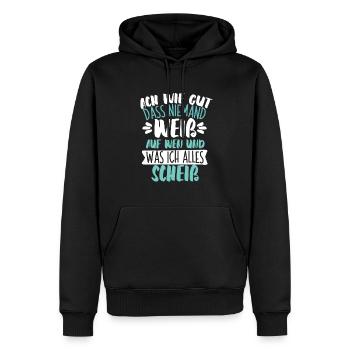 Sarkusmus Spruch Schwarzer Humor Lustiges Ironie - Männer Premium Bio Hoodie - Schwarz - Vorne - Nico (187cm)