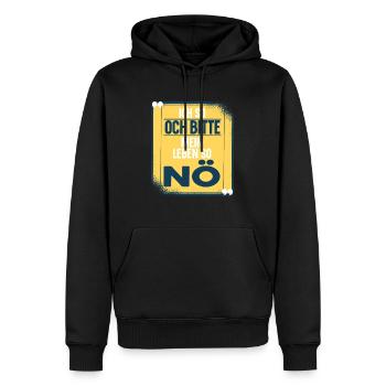 Sarkusmus Spruch Schwarzer Humor Lustiges Ironie - Männer Premium Bio Hoodie - Schwarz - Vorne - Nico (187cm)