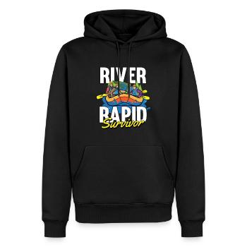 Rafting Wildwasser Kanu Kajak - Männer Premium Bio Hoodie - Schwarz - Vorne - Nico (187cm)