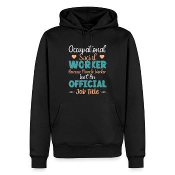 Occupational Social Worker - Männer Premium Bio Hoodie - Schwarz - Vorne - Nico (187cm)