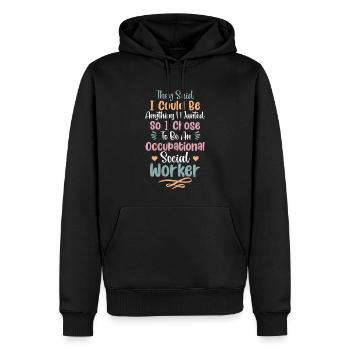They Said I Could Be Anything I Wanted - Men’s Premium Organic Hoodie - black - Front - Nico (187cm)
