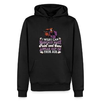 Paintball - Sweat à capuche Premium bio Homme - noir - Devant - Nico (187cm)