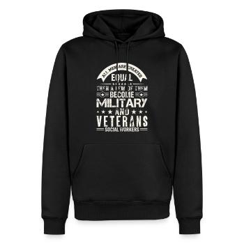 All Men Created Equal Military Veterans - Männer Premium Bio Hoodie - Schwarz - Vorne - Nico (187cm)