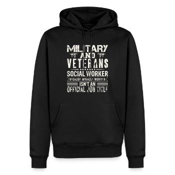 Military And Veterans Social Workers - Männer Premium Bio Hoodie - Schwarz - Vorne - Nico (187cm)