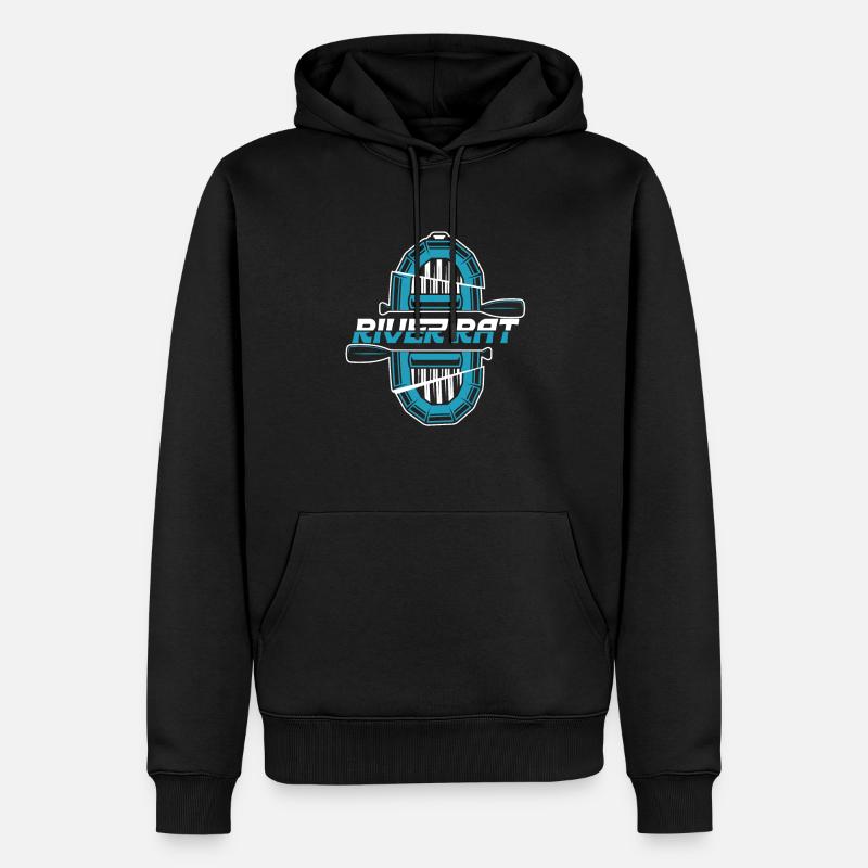Rafting Canoë Kayak d’eau vive - Sweat à capuche Premium bio Homme - noir
